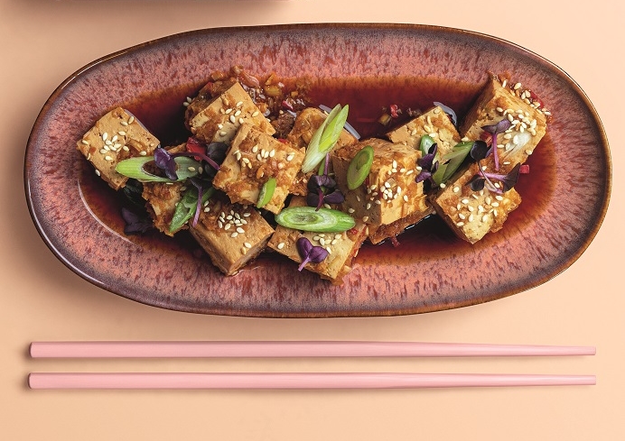 Ponzumarinerad tofu